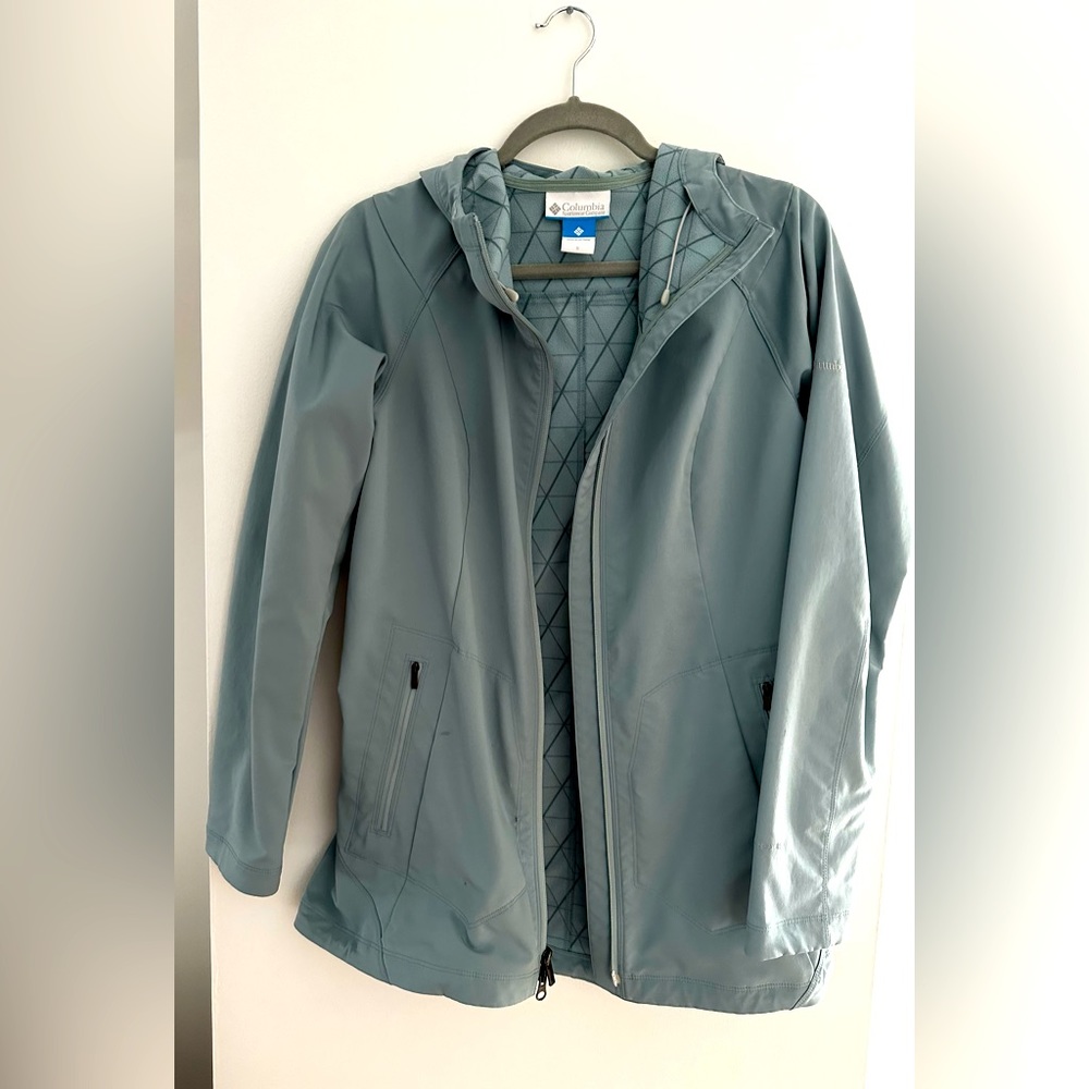 Columbia Light Blue Rain Jacket